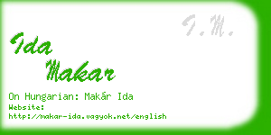 ida makar business card