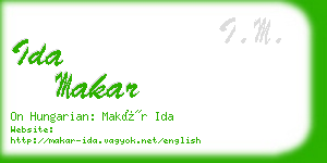 ida makar business card